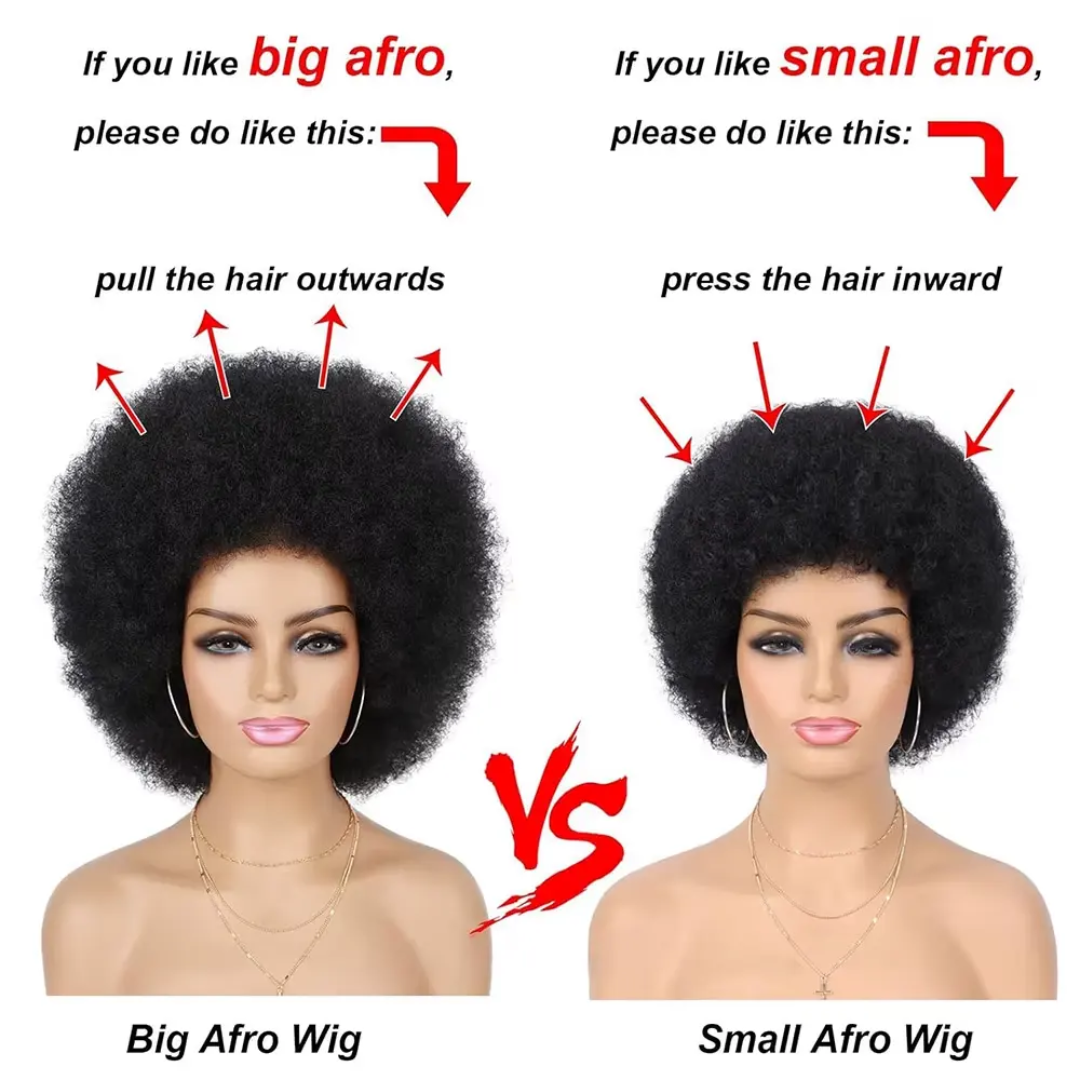 Afro Kinky Curly Human Hair bob Wigs Brazilian 100% Human Hair Wig