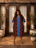 Short Ankara Dress - red and yellow print
