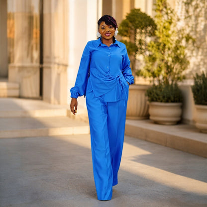 Elegant 2Pcs Set - Royal Blue