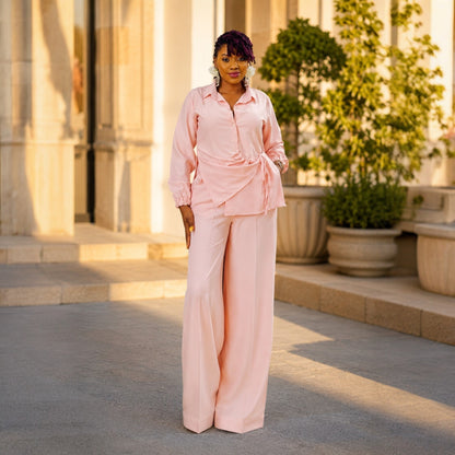 Elegant 2Pcs Set - Blush Pink
