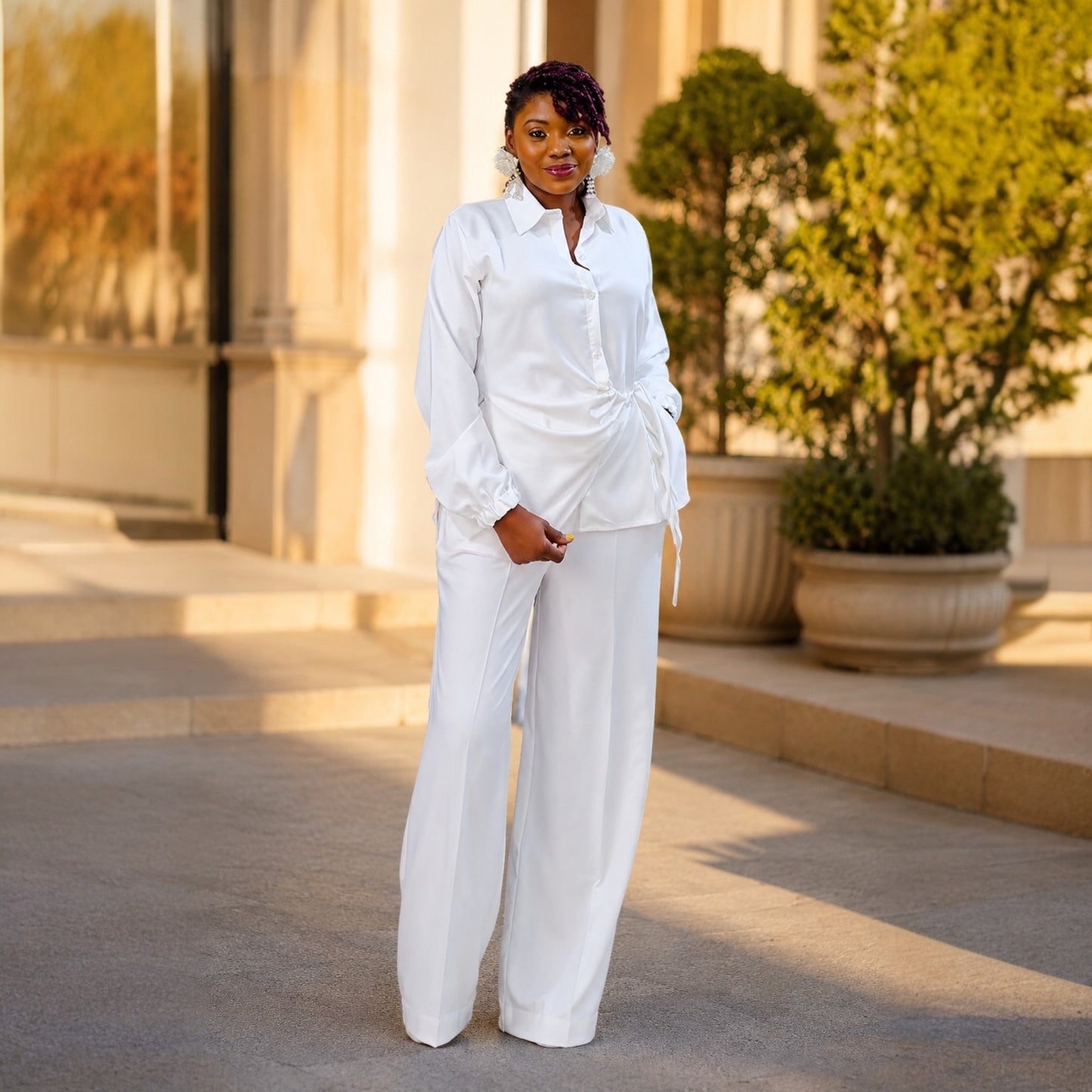 Elegant 2Pcs Set - White