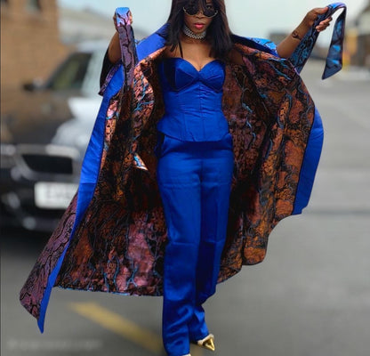 3Pcs Corset Kimono Set - full look outdoor