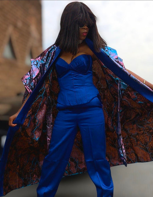 3Pcs Corset Kimono Set - front view