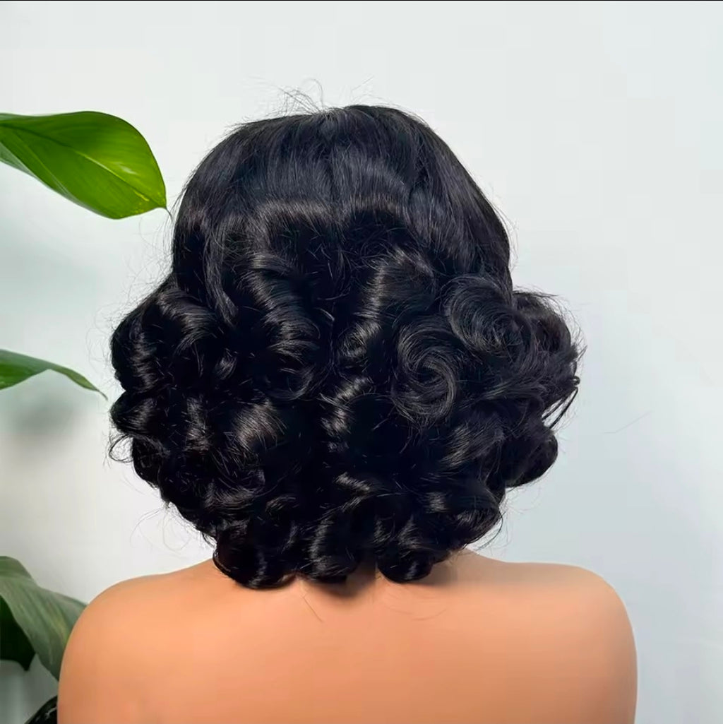 5x5 flip loose bounce wig – highlight colour multi-angle view