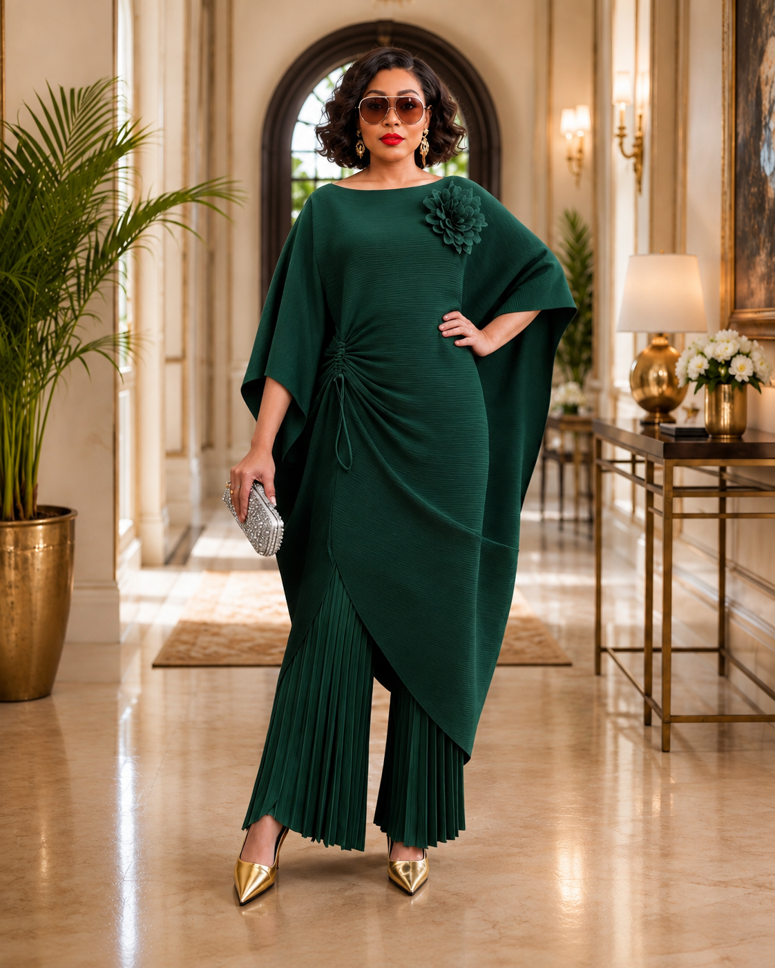 Miyake Two-Piece Set in Black