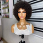 Afro Kinky Curly Human Hair bob Wigs Brazilian 100% Human Hair Wig