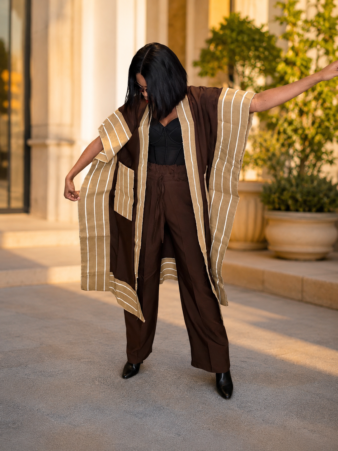 Elegant Kimono 2pcs Set